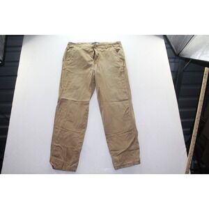 ...lost Pants Mens Size 33 Tan Chino Straight Leg Flat Front